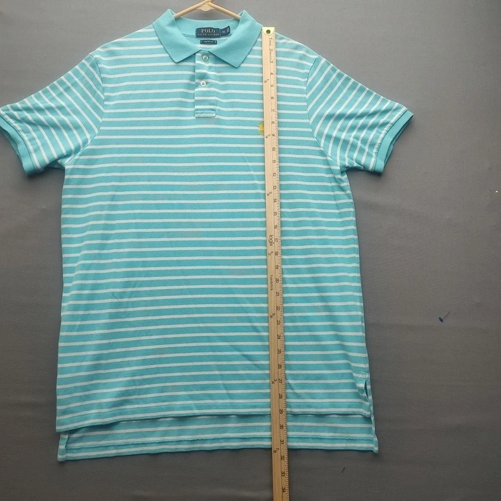 Ralph Lauren Men's‎ Polo Custom Fit XL Blue Striped Pullover